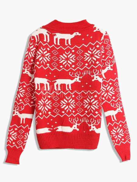 FairIsle Reindeer Christmas Sweater - Milanoo.com
