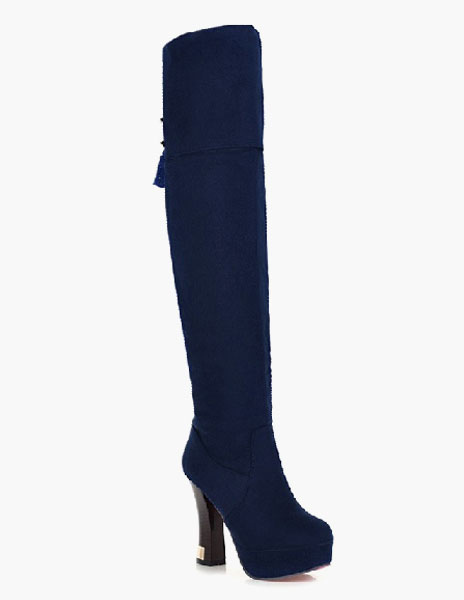 over the knee strappy boots