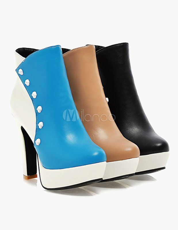color block booties
