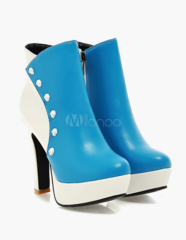 color block booties