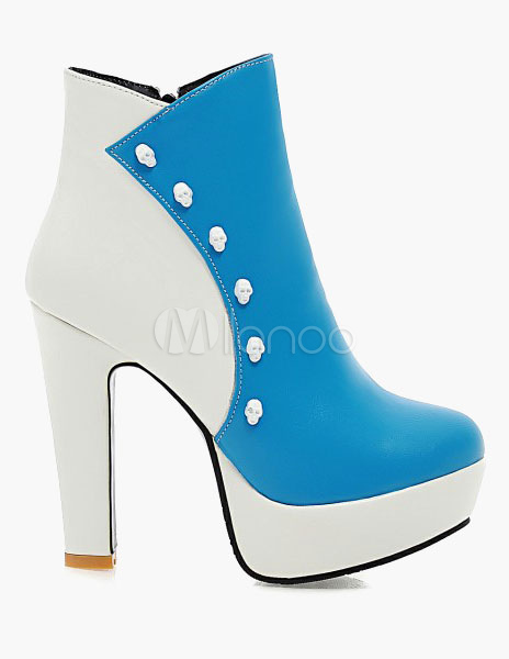 color block booties