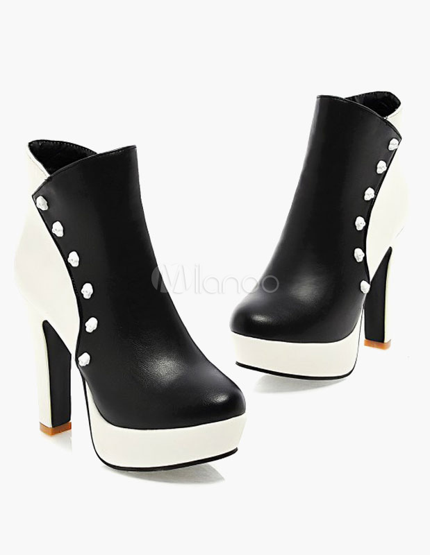 color block booties