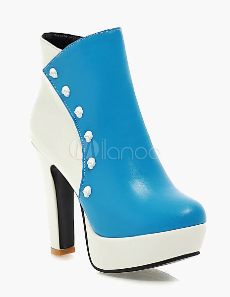 color block booties