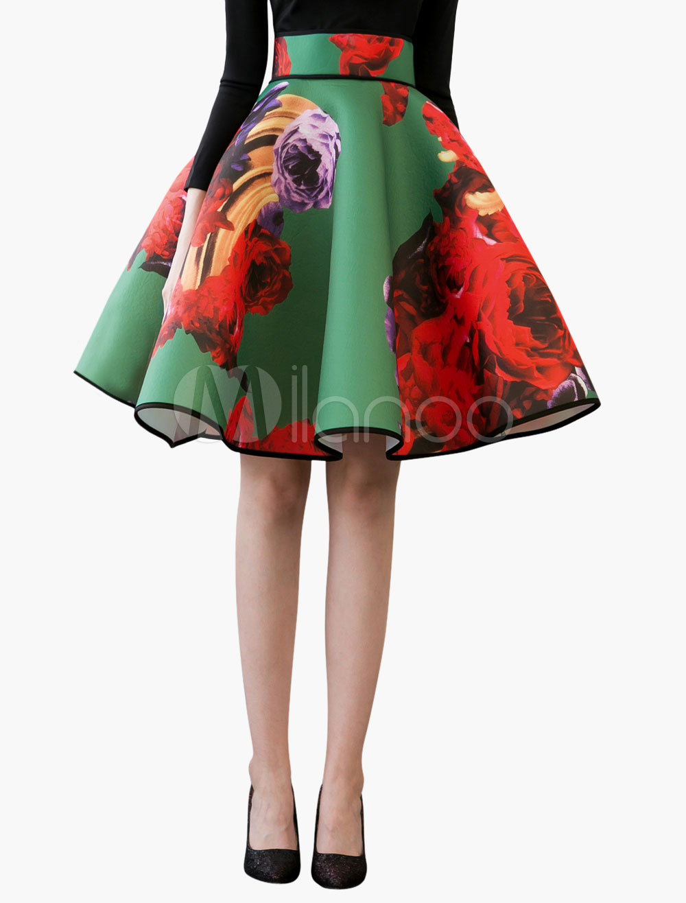Floral Print Vintage Tutu Skirt - Milanoo.com
