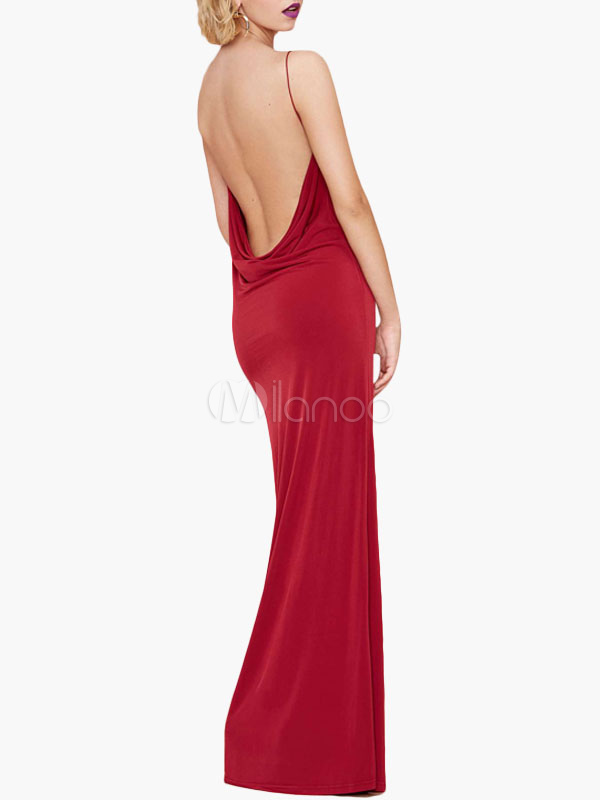 backless slip dress