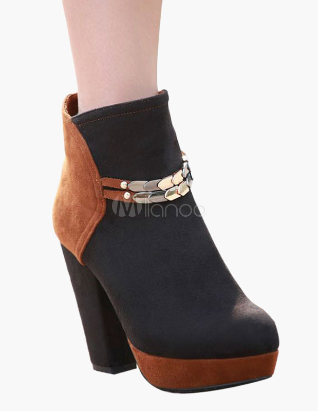 color block booties