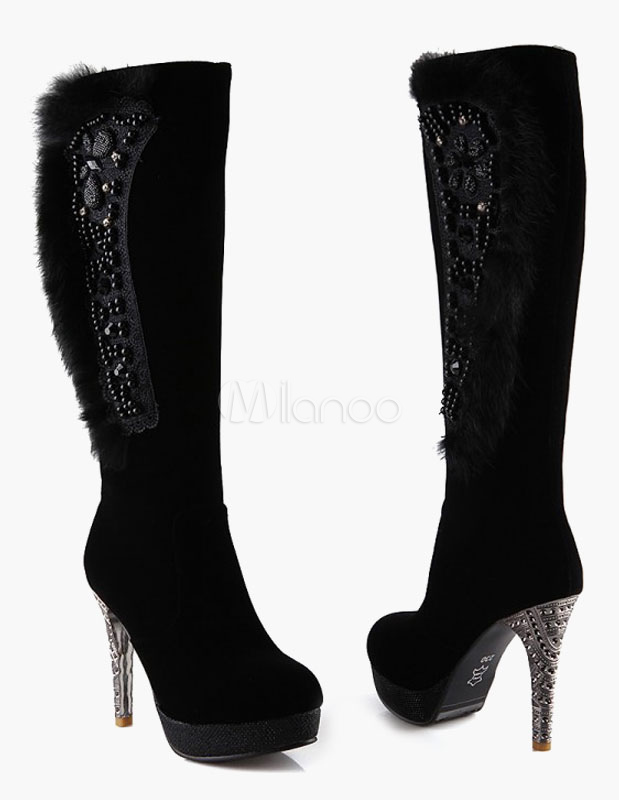 pearl lace up boots