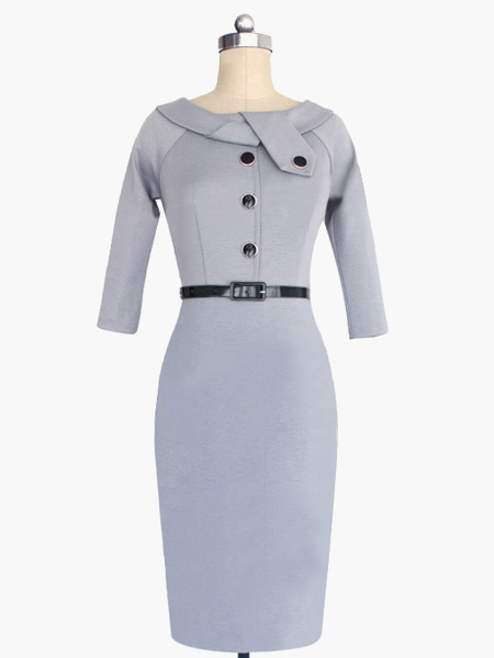 Half Sleeve Bodycon Dress - Milanoo.com