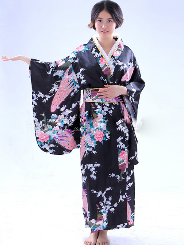 Japanese Floral Long Kimono – Kawaiies