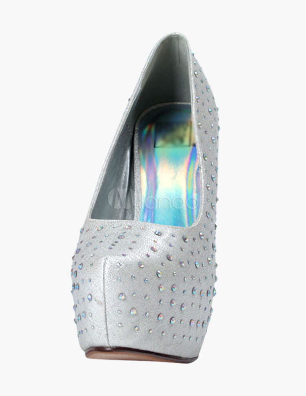 stiletto heels silver