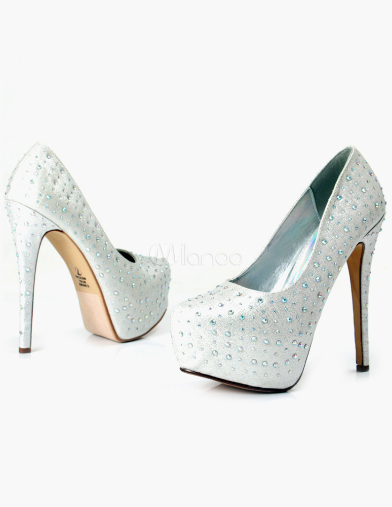 pointed silver heels