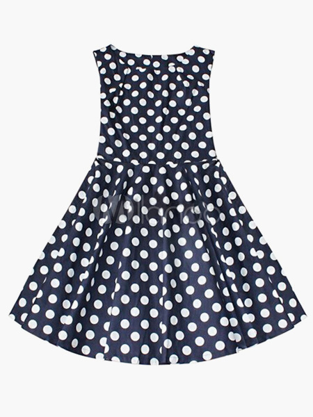 Polka Dot Peplum Vintage Dress - Milanoo.com