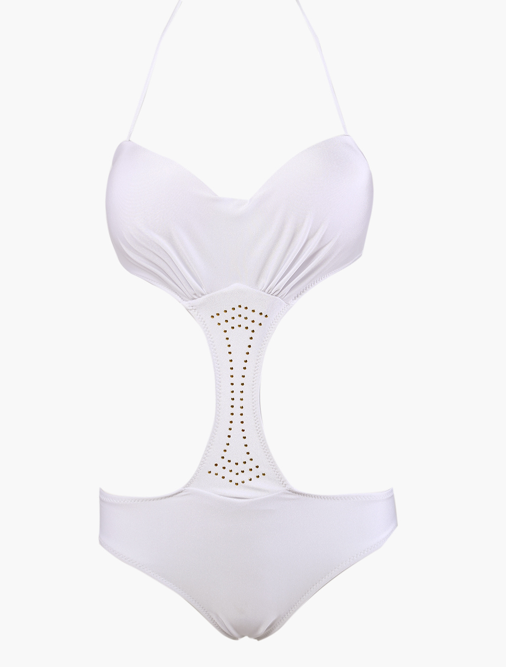 White Underwire Monokini Swimsuits - Milanoo.com