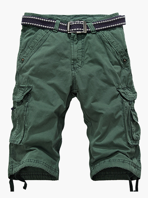 Zipper Fly Pure Cotton Shorts - Milanoo.com