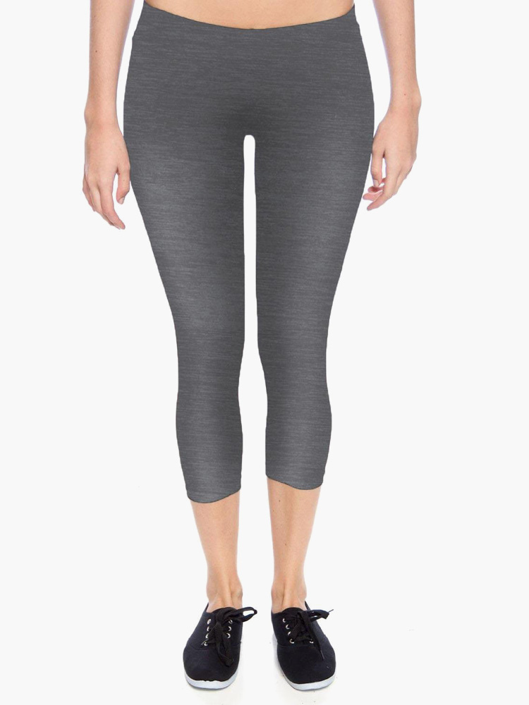 Women's Solid Color Comfy Cotton Cropped Leggings