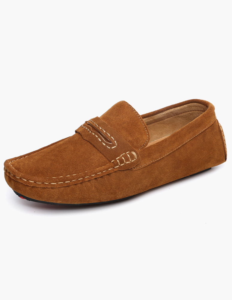 Suede Leather Soft sole Loafer Shoes For Men - Milanoo.com