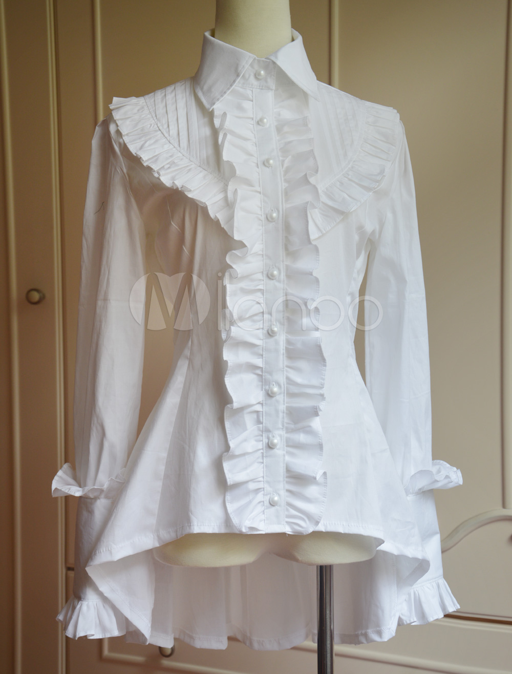 white lolita blouse