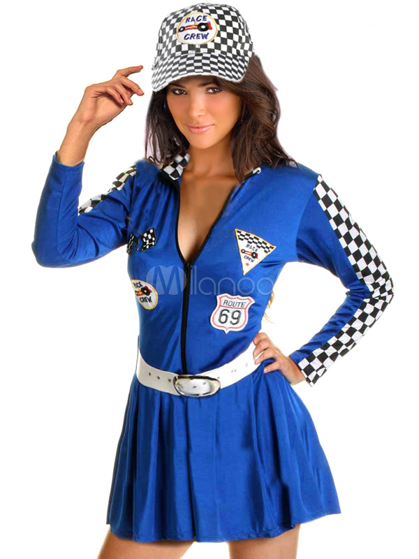 Synthetic Sexy Race Car Driver Costume 1267