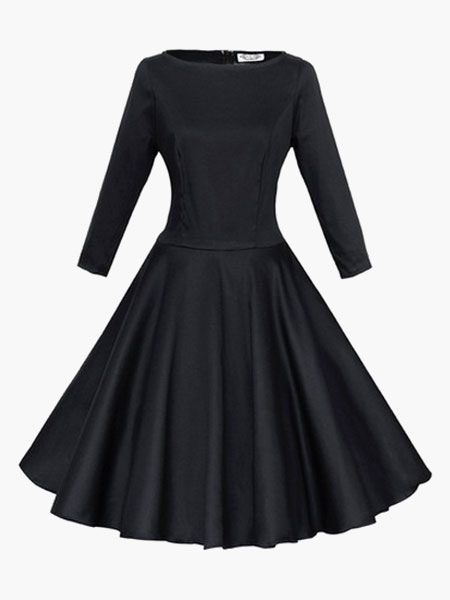 Bow Tie Vintage Dress - Milanoo.com