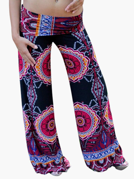 kaleidoscope Print Wide Leg Pants 