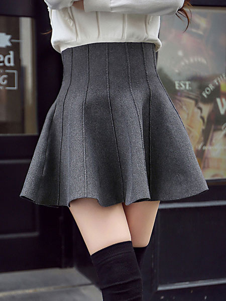Fashion Ruffles Cotton Blend Woman's Skirt - Milanoo.com