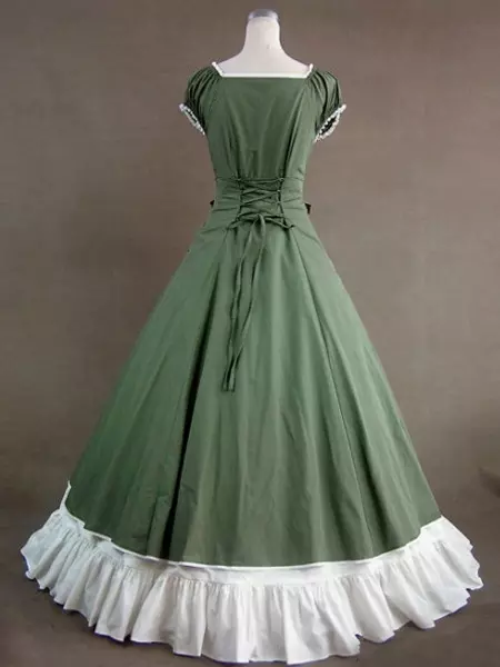 green and black victorian dress Victorian Dress in Black XS main image 1