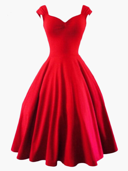 1950s style swing dress