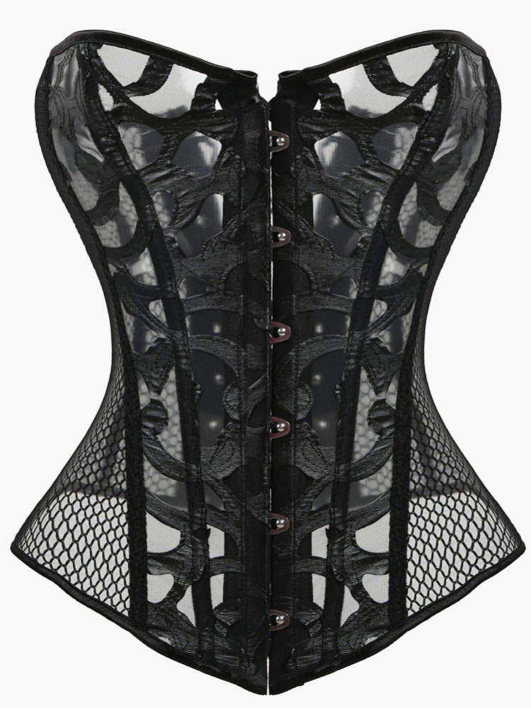 Black and white erotic black corset photo