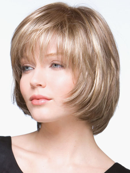 Women's Clothing Accessories | Golden Bobs Women's Short Wigs In Heat resistant Fibers With Bangs - LU88902