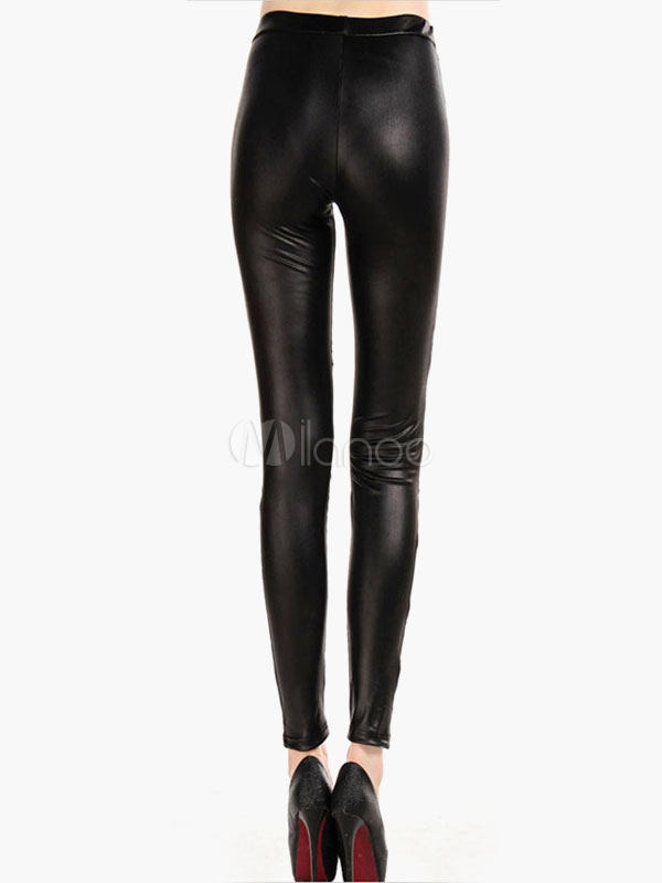 Sexy Cozy Perforated Cut Out Polyester Woman's Leggings - Milanoo.com