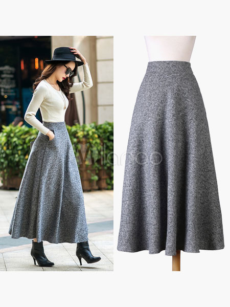 Slim Fit Pleated Skirt For Women - Milanoo.com