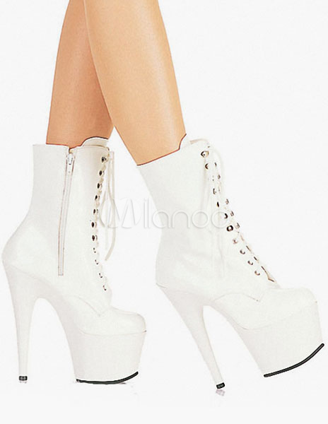 round toe platform booties