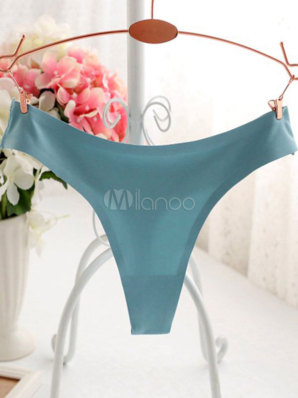 Black Polyester Thong For Ladies - Milanoo.com