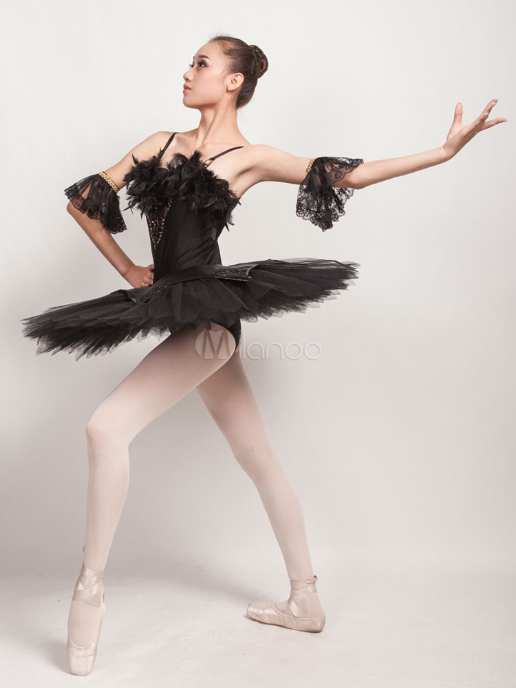 Trajes de danza de Ballet de tul negro para las mujeres - Milanoo.com