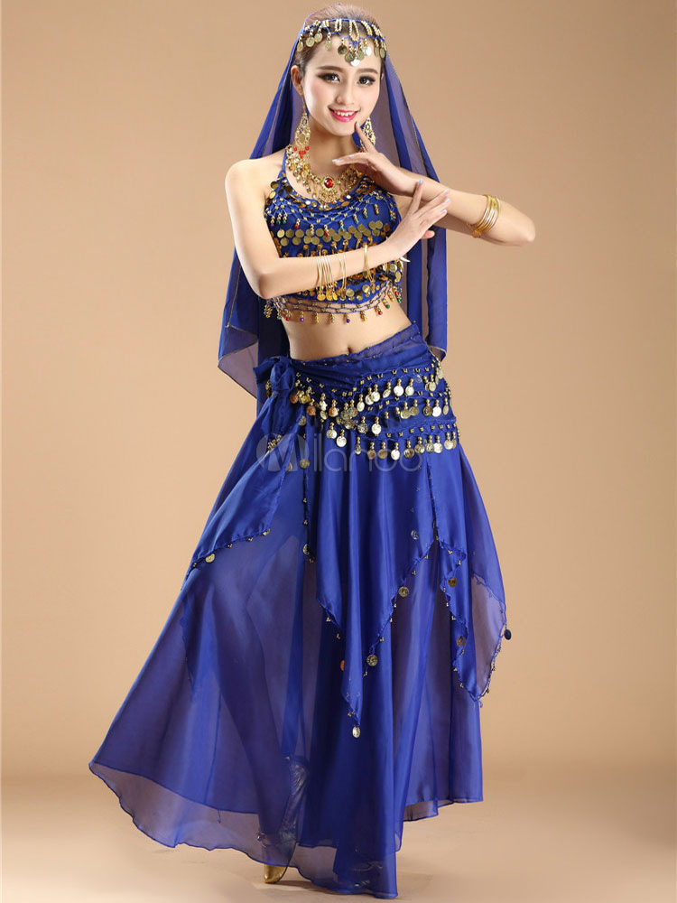 Belly Dance Costume Sexy Purple Chiffon Belly Dance Costume for Women ...