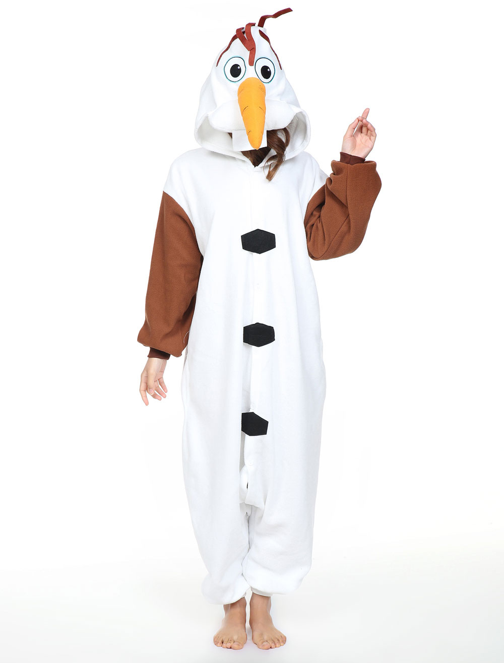 Gewaad gemak Samenpersen Kigurumi Pajamas Frozen Olaf Onesie Snowman Unisex For Adult White  Synthetic Mascot Costume - Costumeslive.com