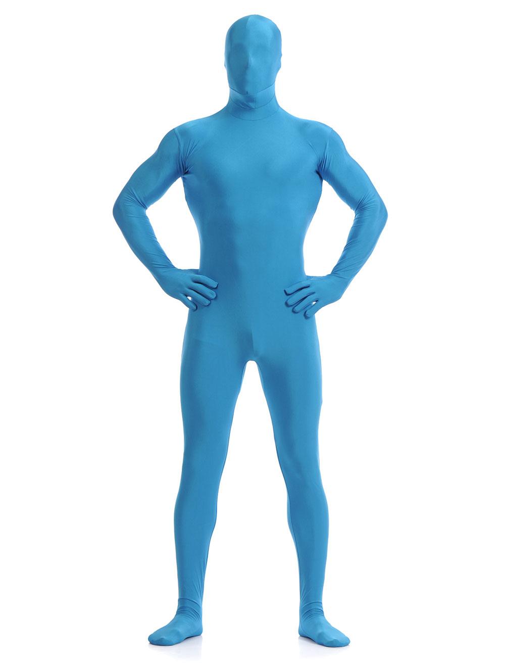 Morph Suit Blue Zentai Suit Full Body Lycra Spandex Bodysuit