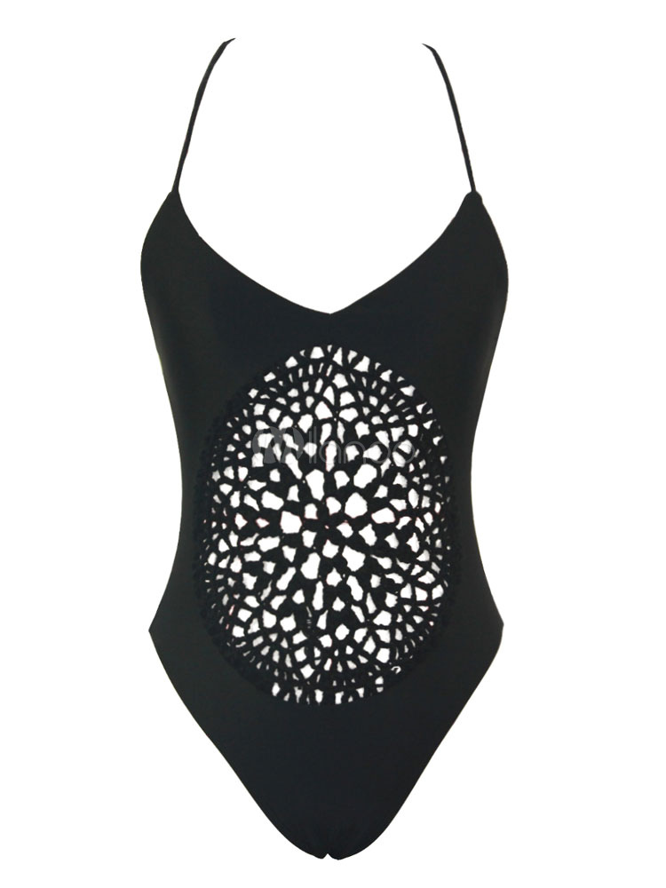White Chic Cut Out Lycra Spandex Monokini Swimsuit for Women - Milanoo.com
