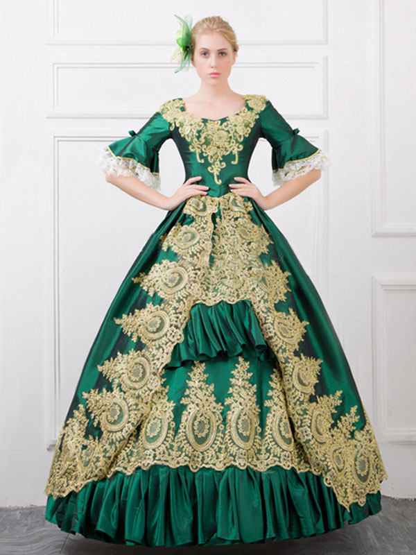 Green Victorian Ball Gown