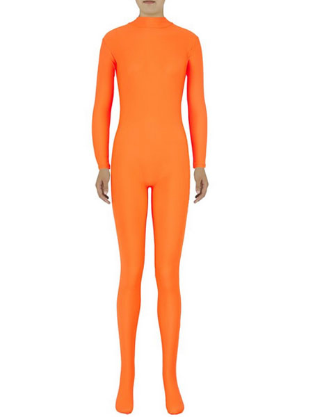 orange spandex jumpsuit