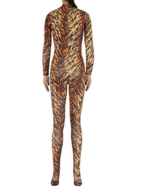 Tiger Print Morph Suit Adults Bodysuit Lycra Spandex Catsuit for Women ...