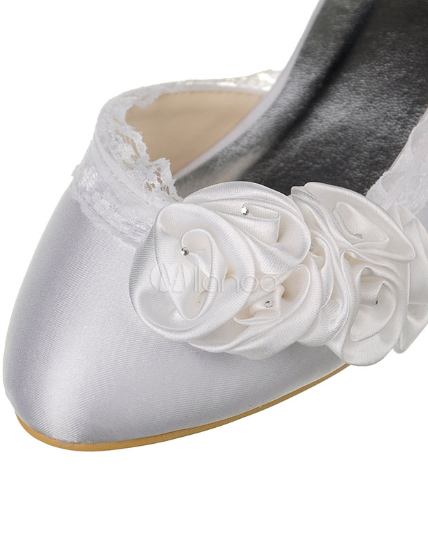 silver bridal pumps