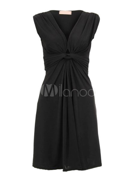 Khaki Mini Dress Ruched Knotted Roman Knit Summer Dress - Milanoo.com