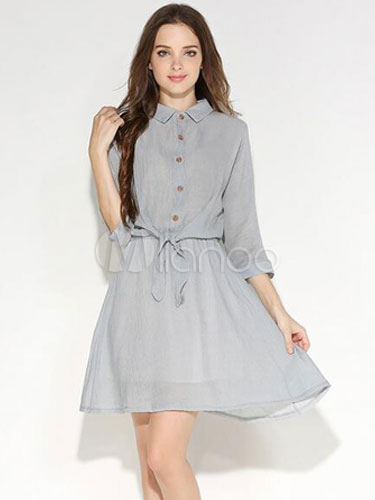 vestido camiseta cinza