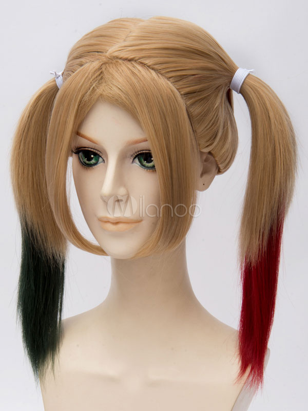 Suicide Squad Harley Quinn Cosplay Wig Flaxen Bunches Cosplay Wig 