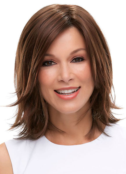 Women's Clothing Accessories | Brown Layered Straight Full Wigs - AI91816