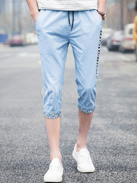 calça jeans capri masculina