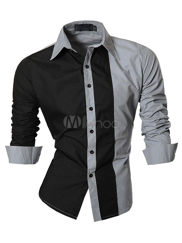 camisas color negro para hombre