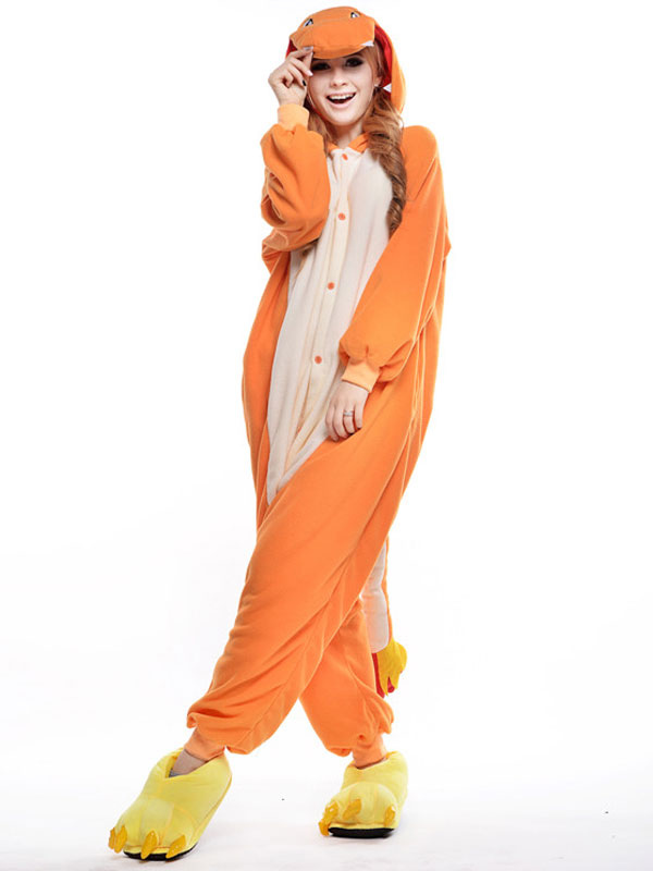 Unisex Adulto Pijamas Cosplay Disfraces Halloween Animal Pijamas Invierno Mono XL, Charmander 