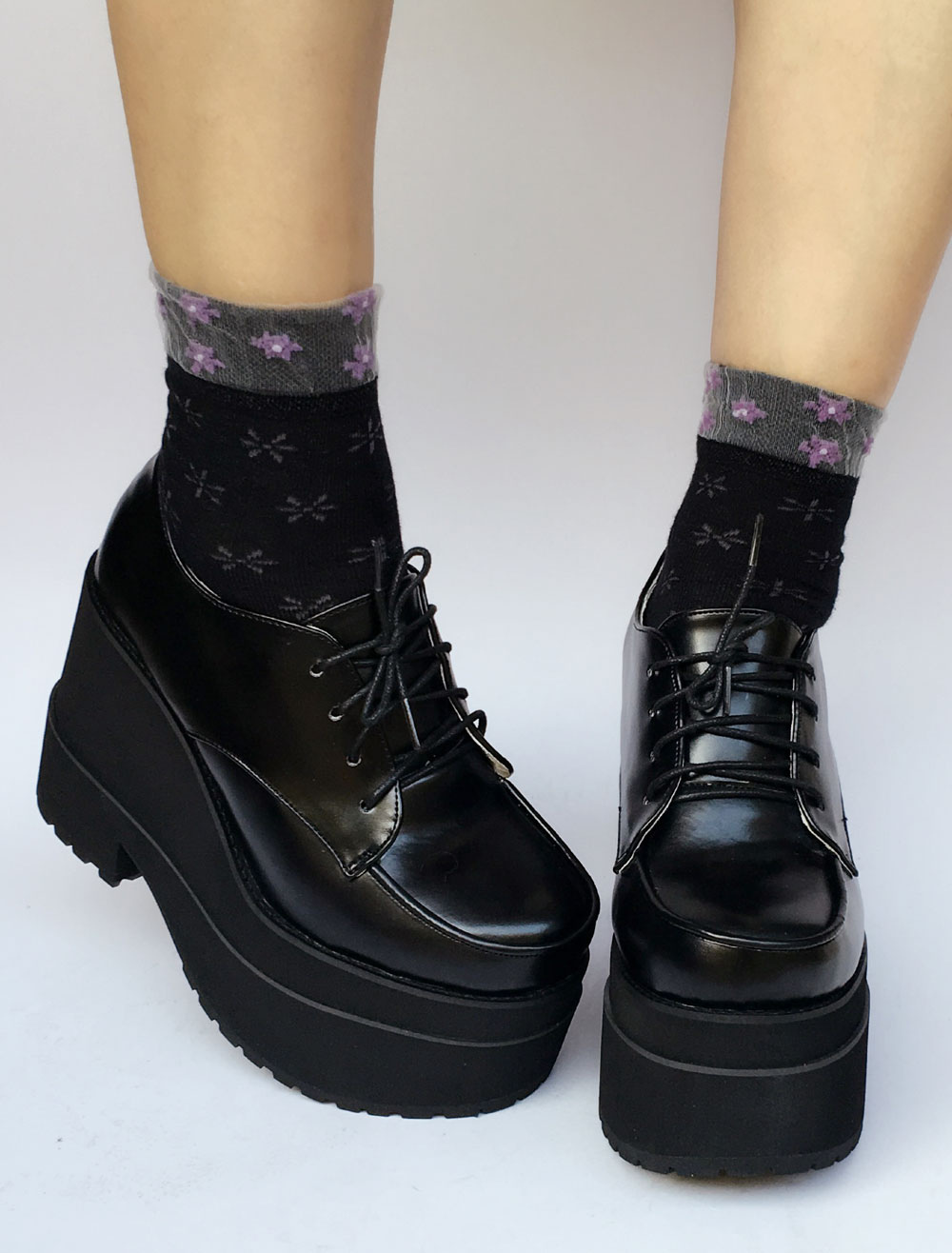 square toe platform shoes